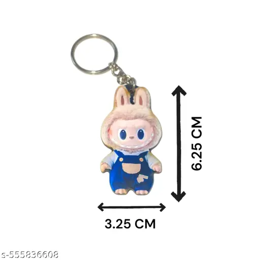 pack 4 , Standing Labubu Doll Keychains (Pack Of 4) - Alternate View